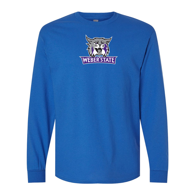 Men's Weber State Wildcats Gildan Heavy Cotton Long Sleeve T-Shirt